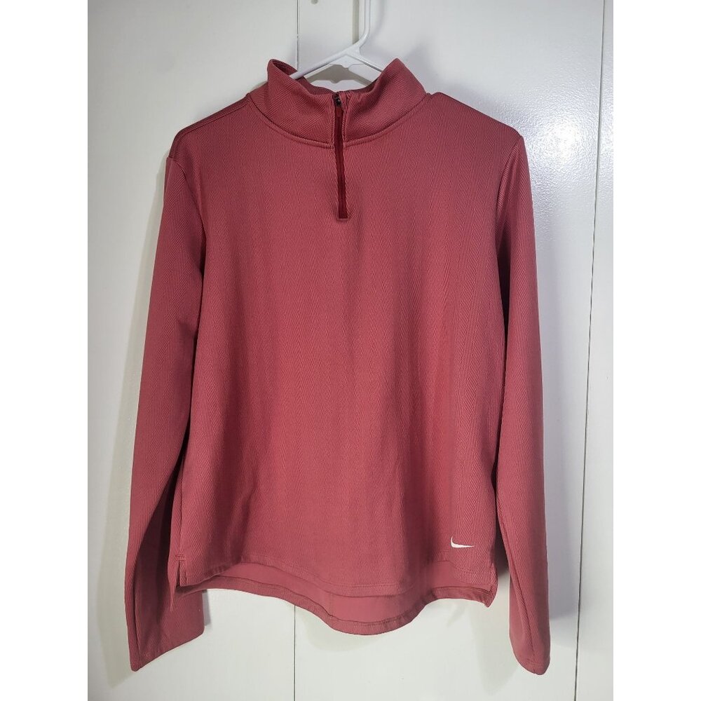 Nike Women's LG Therma-FIT Long Sleeve 1/4 Zip Pullover Top Workout Gym